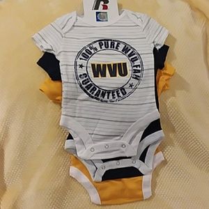 3 pack WVU onesies
